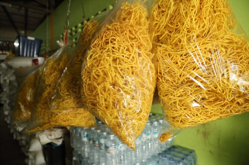 Fresh khao soi noodles in Chiang Rai Thailand