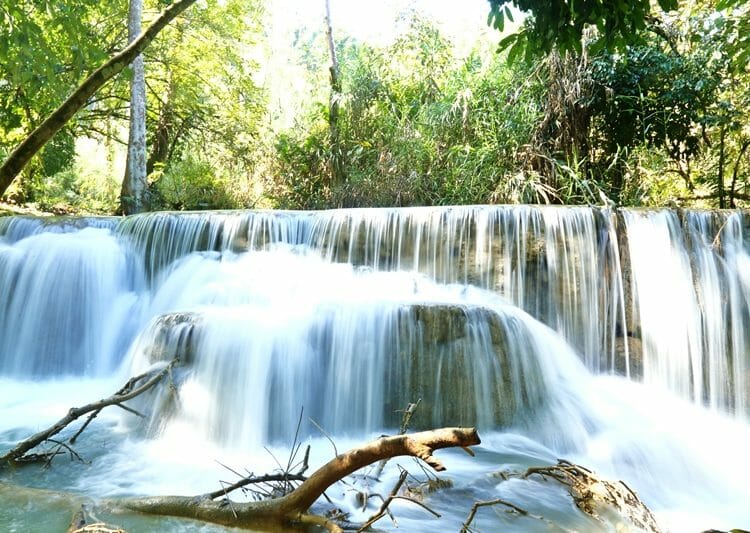 Kuang Si Waterfall in Luang Prabang Laos long exposure