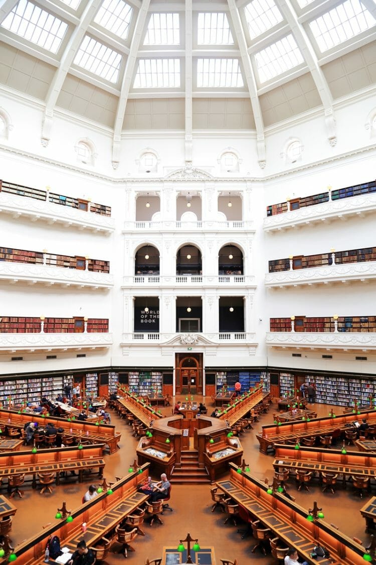 La Trobe Reading Room in the State Library Melbourne Australia