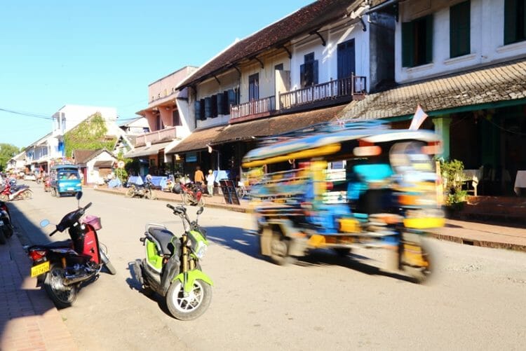 Tuk tuk in Luang Prabang Laos