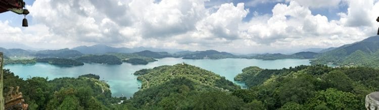 View from Ci En Pagoda in Sun Moon Lake Taiwan