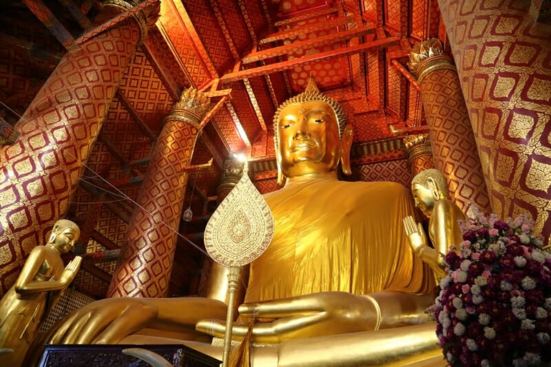 Wat Phanan Choeng in Ayutthaya Historical Park in Thailand