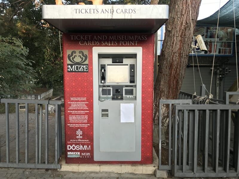 Ephesus ticket machine in Turkey