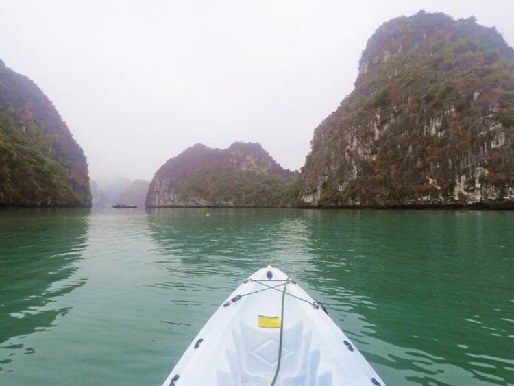 Kayaking in Lan Ha Bay Vietnam