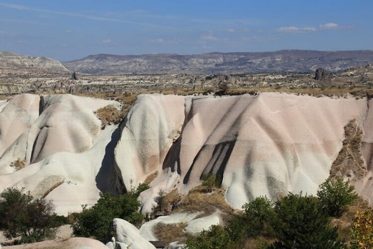 Rock valleys in Cappadocia Turkey