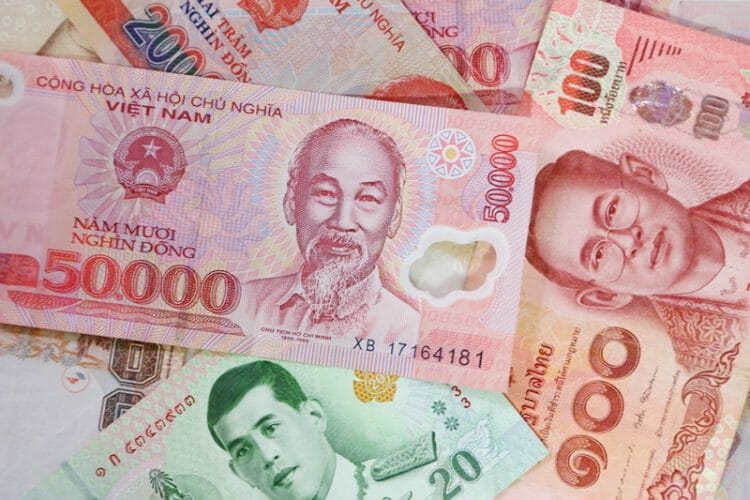 Vietnamese and Thai currency