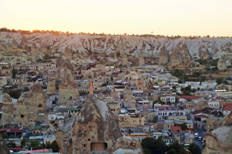 View from Sunset Point Goreme in Cappadocia Turkey