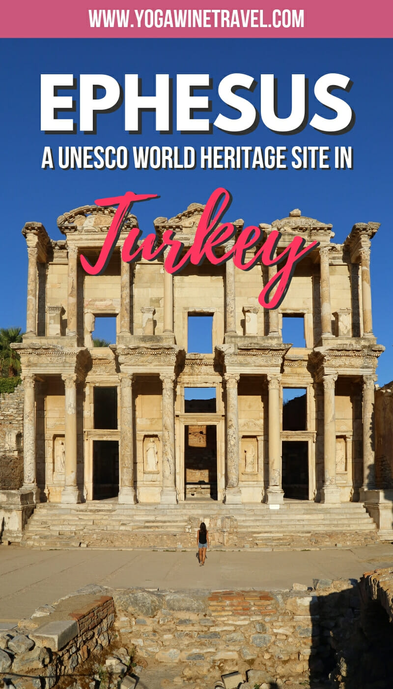 Library of Celsus in Ephesus Turkey with text overlay