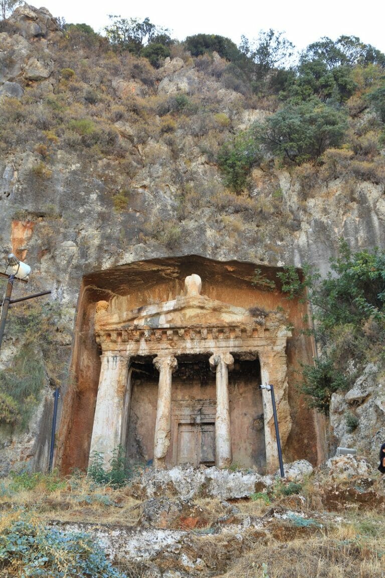 Amyntas Rock Tomb in Fethiye Turkey