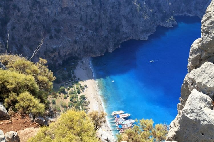 14 day travel itinerary turkey Butterfly Valley in Fethiye Turkey