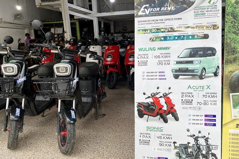 E scooter rental in Vang Vieng Laos