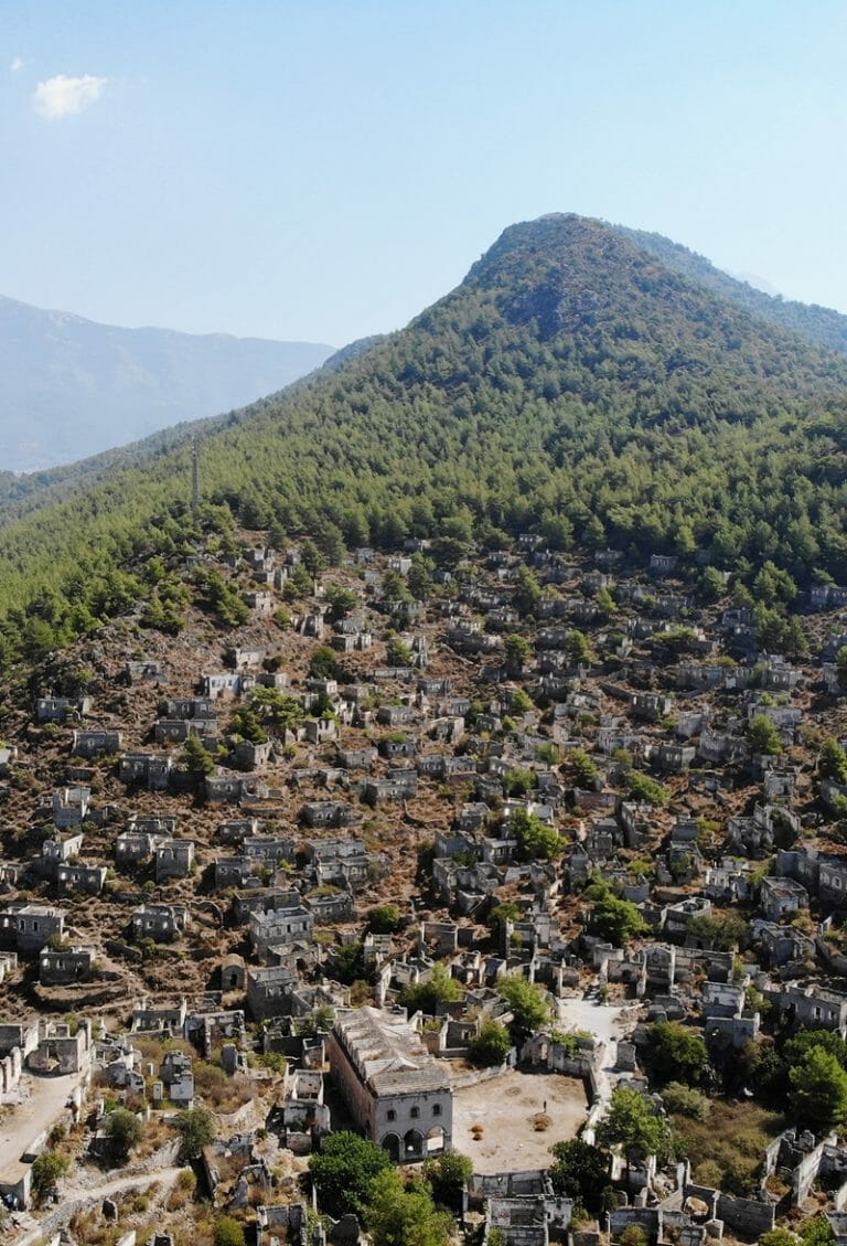 Kayakoy Ghost City in Mugla Turkey