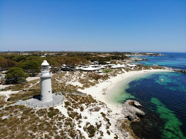 Bathhurst Lighthouse and Pinkys Beach on Rottnest Island