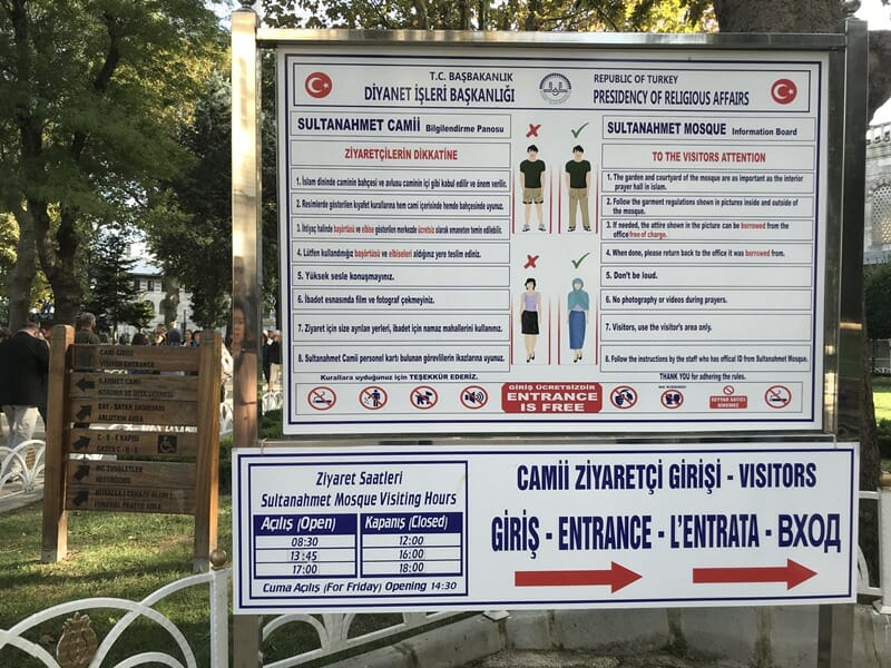 14 day travel itinerary turkey Dress code at the Blue Mosque in Istanbul Turkiye