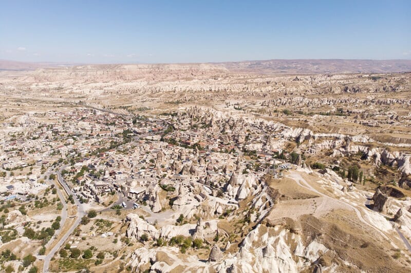 Drone photo of Cappadocia in Turkiye