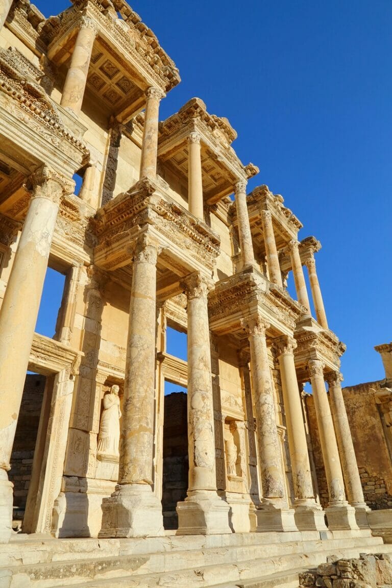 Library of Celsus columns in Ephesus Turkiye