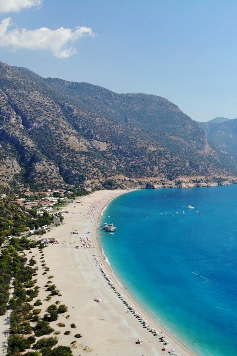 Drone photo of Oludeniz Beach in Turkiye