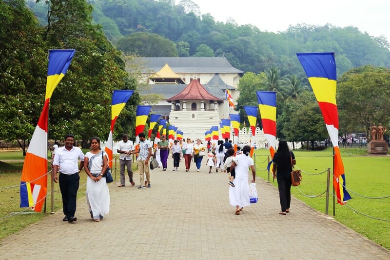 Temple of the Sacred Tooth Relic in Kandy Sri Lanka