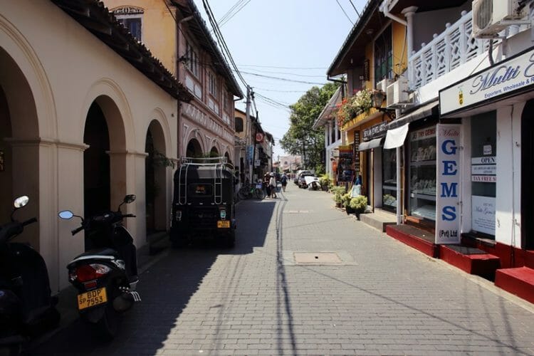 Pedlar Street in Galle Fort Sri Lanka