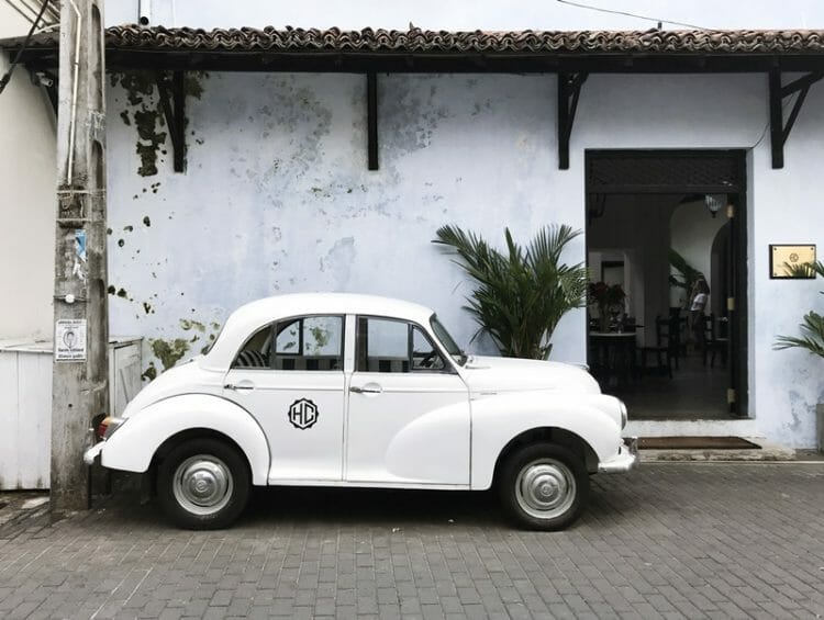 Vintage cars in Galle Fort Sri Lanka