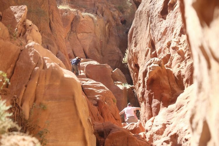 Climbing to the Treasury Viewpoint in Petra Jordan