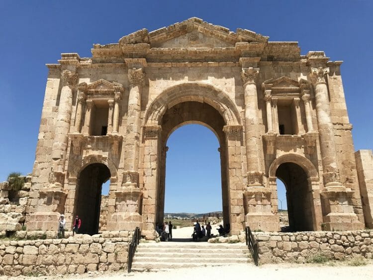 Hadrians Arch in Jerash Jordan
