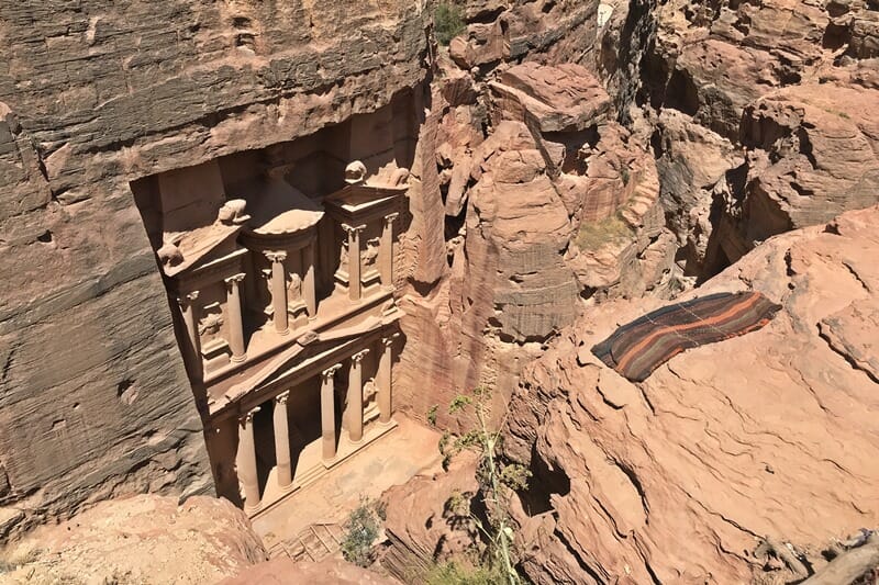 The Treasury viewpoint in Petra Jordan