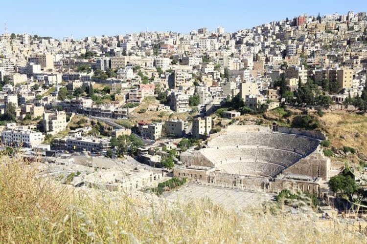 Amman Ampitheatre seen from the Citadel Jordan