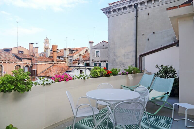 Ca degli Oresi in Venice Italy terrace