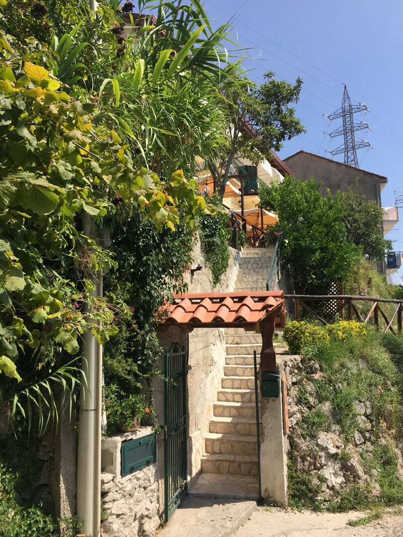 Entrance to Solaria in Amalfi Coast Italy