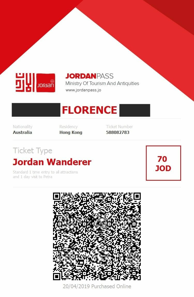 Jordan Pass Mobile Ticket
