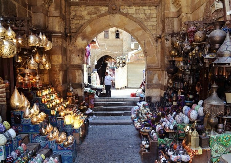 Khan el Khalili Bazaar in Cairo Egypt
