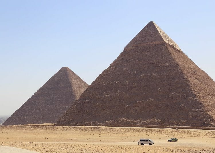 The Pyramids of Giza in Cairo Egypt