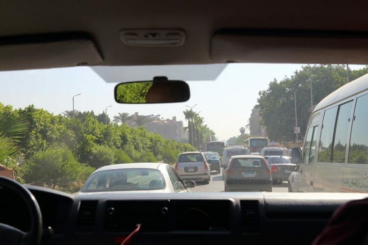 Traffic in Cairo Egypt