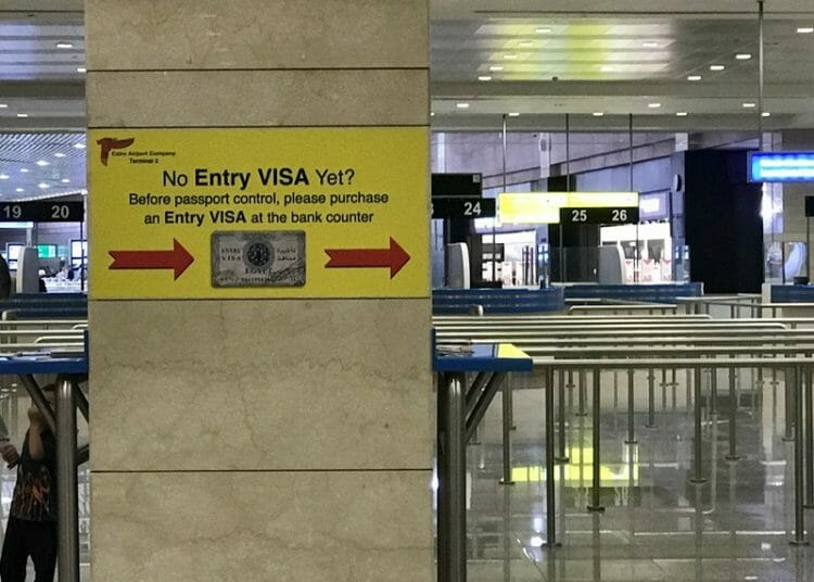 Visa on arrival at Cairo Airport in Egypt