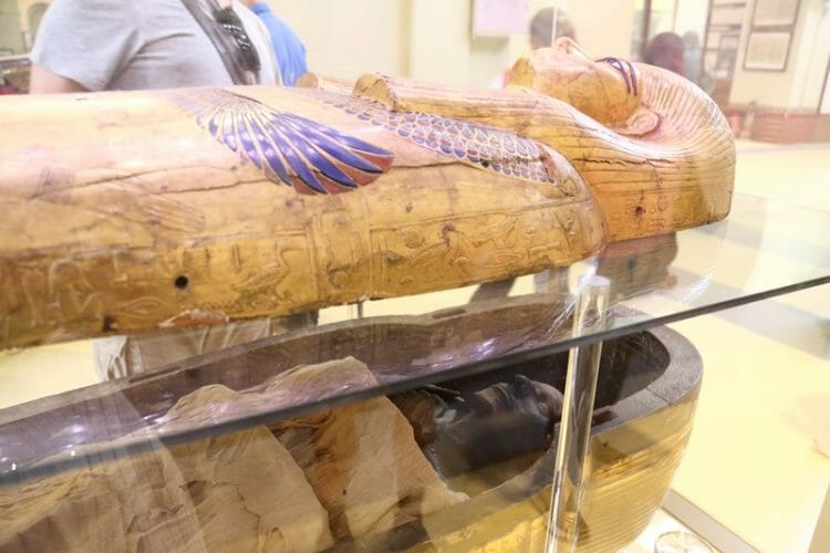 Yuya and Thuya mummies in Egyptian Museum in Cairo Egypt