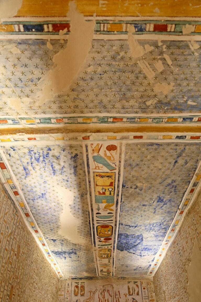 Ceiling in KV9 in the Valley of the Kings Egypt