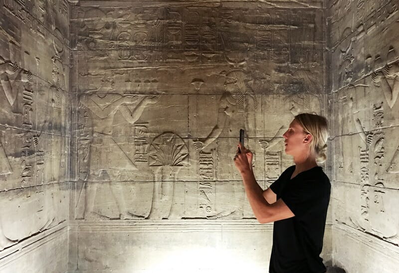 Inner sanctuary at Philae Temple in Egypt