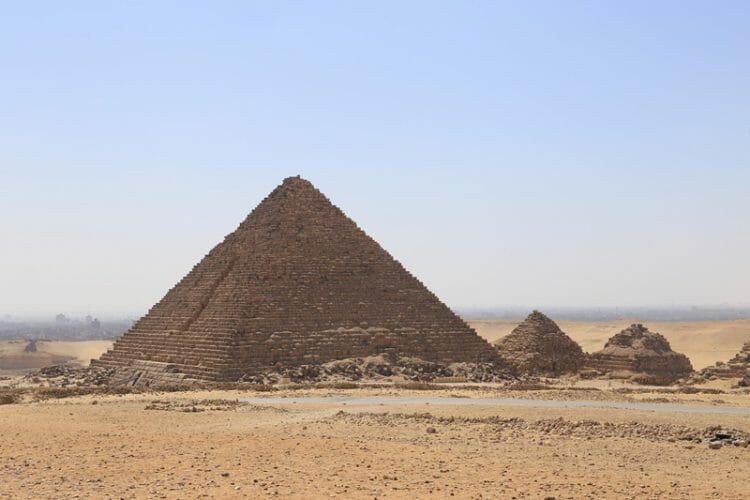 Pyramids of Giza Plateau in Cairo Egypt