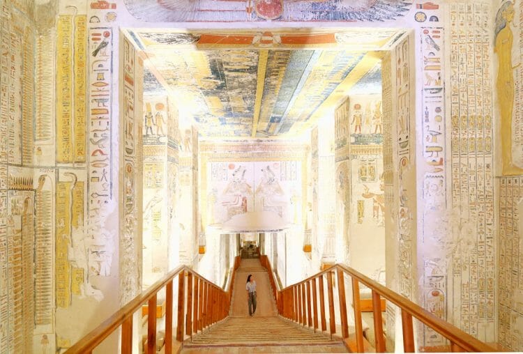 Ramses V and VI tomb in the Valley of the Kings in Luxor Egypt