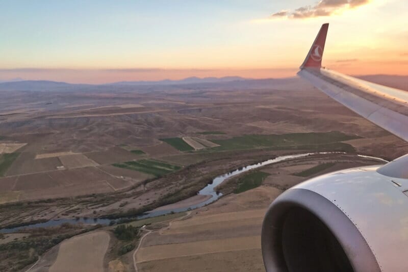 Turkish Airways view from the plane