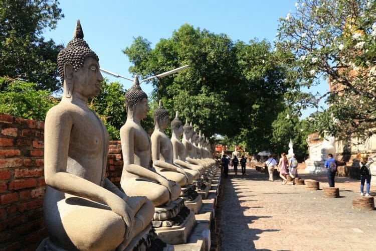 Buddha statues in Ayutthaya Thailand