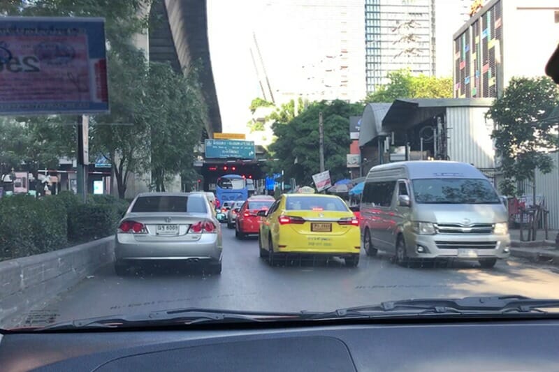 Driving in Bangkok Thailand