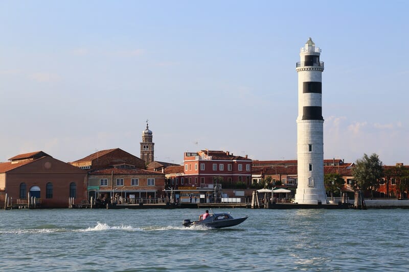 Murano lighthouse near Venice Italy