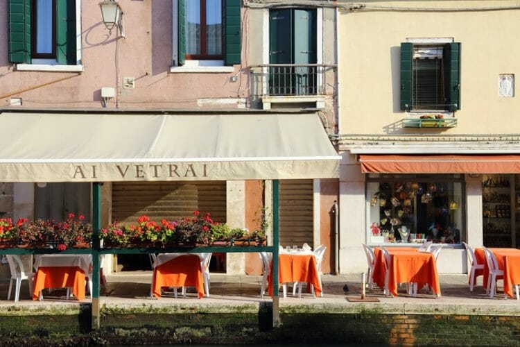 Restaurants in Murano Venice Italy