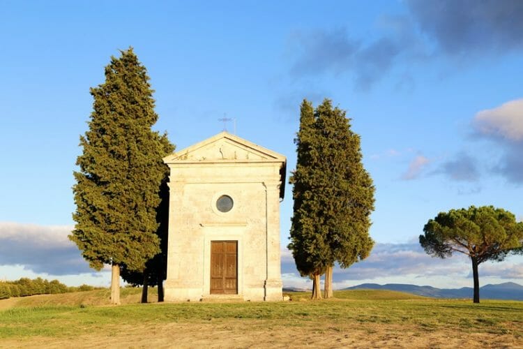 Cappella della Madonna di Vitaleta in Tuscany Italy