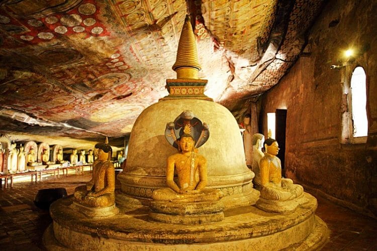 Dambulla Cave Temples in Central Sri Lanka