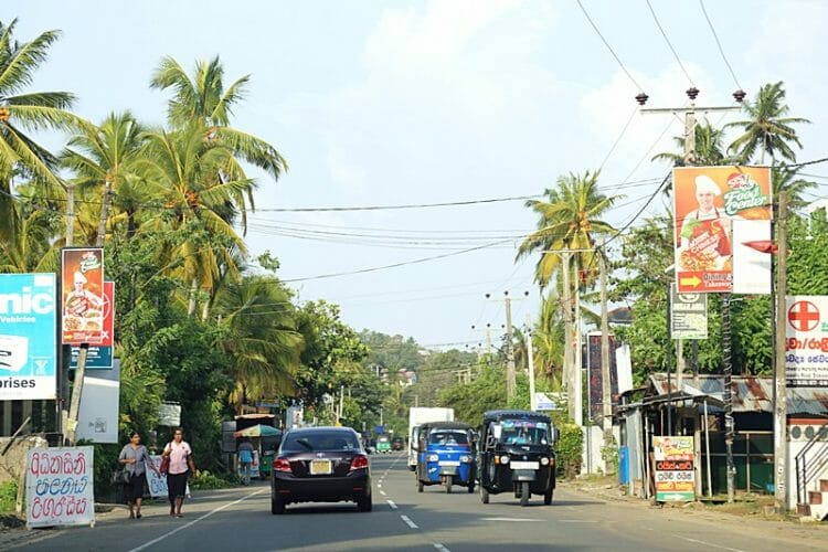 Driving in south Sri Lanka