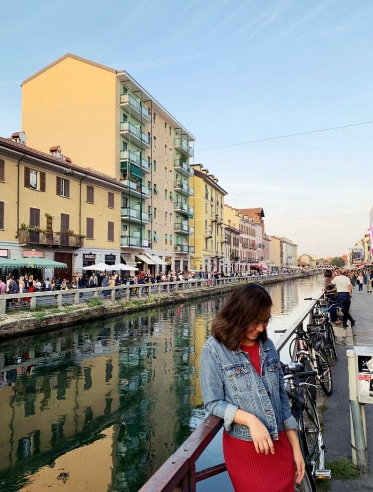 Navigli canals in Milan Italy