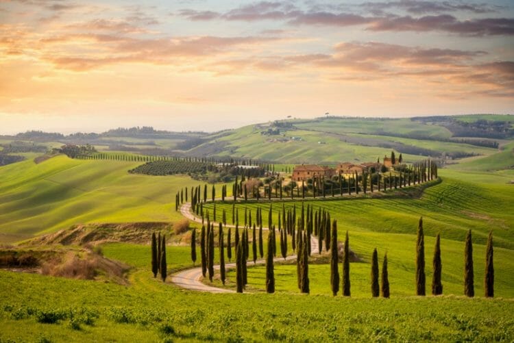 Val d'Orcia in Tuscany Italy